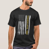 Mannen Amerikaanse vlag Homeschool papa niet naar T-shirt (Voorkant)