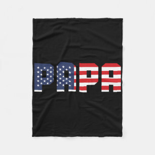Mannen Amerikaanse Vlag Papa Mannen 4 juli Fleece Deken