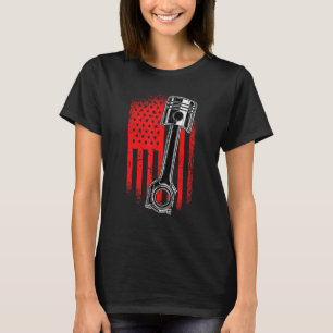 Mannen Amerikaanse vlag Spierkraam Mech T-shirt