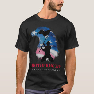 Mannen Amerikaanse vlagbroederschap Soldaat: Ze he T-shirt