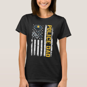 Mannen Amerikaanse vlagpolitie pa Patriotic Fath T-shirt