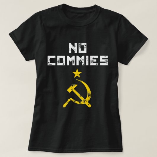 Mannen anticommunistische antisocialist no command t-shirt (Design voorkant)