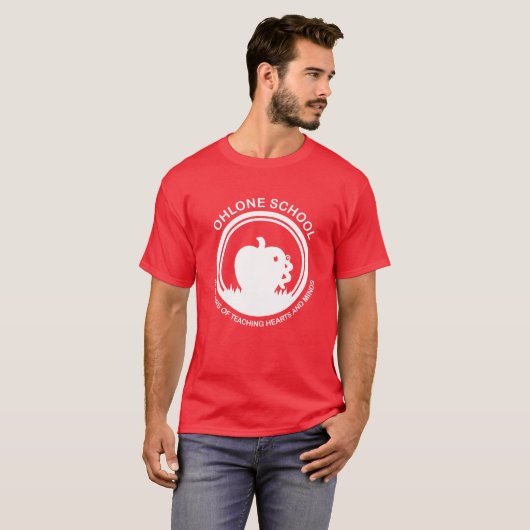 Mannen Apple T-shirt rood (Voorkant volledig)