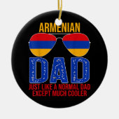 Mannen Armeense vader Armeense vlag Zonnebrillen Keramisch Ornament (Voorkant)
