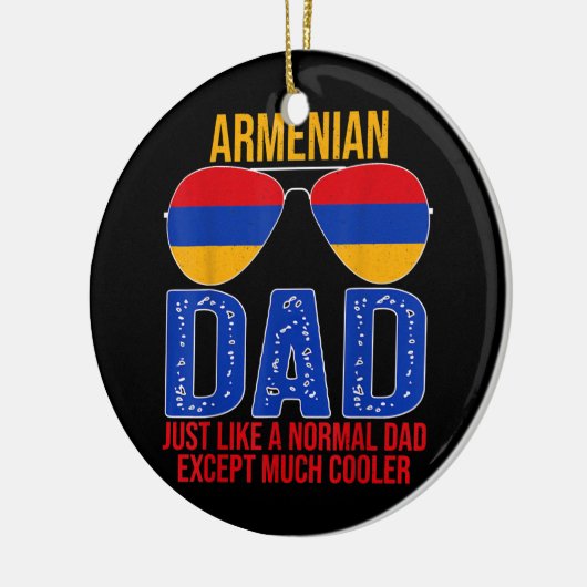 Mannen Armeense vader Armeense vlag Zonnebrillen Keramisch Ornament (Links)