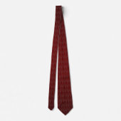 Mannen  Art Deco Burgundy Feather Stropdas (Achterkant)