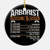 Mannen artiest Hourly Rate Tree Surgeon Logger Pap Keramisch Ornament (Achterkant)