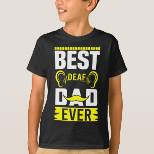 Mannen ASL Best Deaf Pap Ever Sign Language Deaf A T-shirt