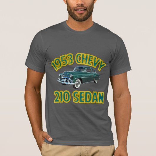Mannen Asphalt 1953 Chevy 210 T-shirt (Voorkant)
