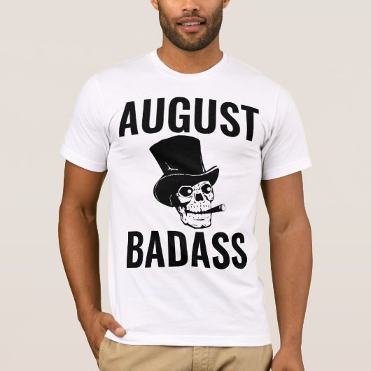 MANNEN AUGUST BIRTHDAY T-Shirts (Voorkant)