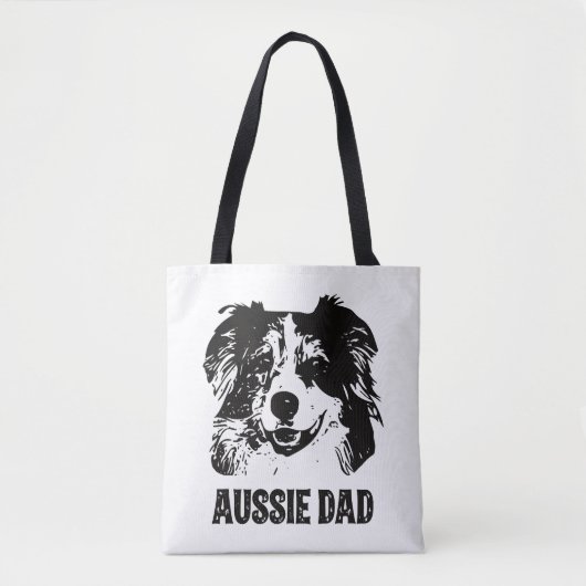 Mannen Aussie Pa - Australische Shepherd Dog Dad Draagtas (Voorkant)
