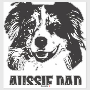 Mannen Aussie Pa - Australische Shepherd Dog Dad Sticker
