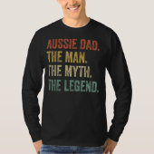 Mannen Australische Herder Aussie Pap De Man Mythe T-shirt (Voorkant)