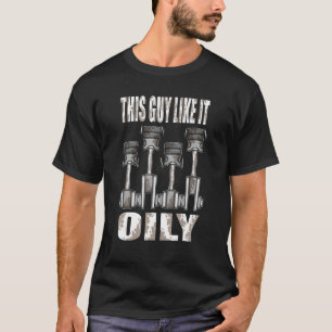 Mannen auto Mechanische deze man houdt van olieach T-shirt