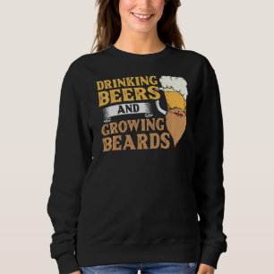 Mannen baard en bier Drink haargroei Trui