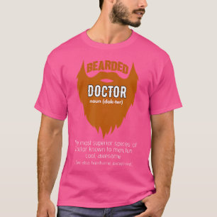 Mannen baardarts baard ontwerp Mannen med student T-shirt
