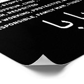 Mannen Baba Definition Beste Vaderdag Poster (Hoek)