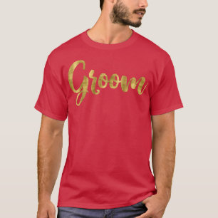 Mannen Bachelor PartyHandgeschreven Bruidegom Scri T-shirt