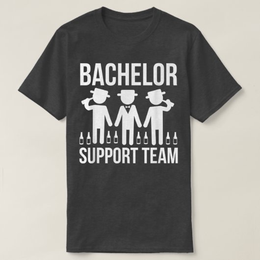 Mannen Bachelor Support Team Bachelorfeest Trouwen T-shirt (Design voorkant)