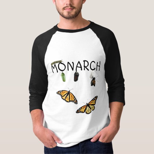 Mannen Ball T-shirt Monarch levenscyclus (Voorkant)