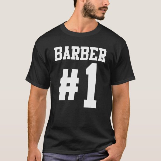 Mannen Barber 1 Barbershop T-shirt (Voorkant)