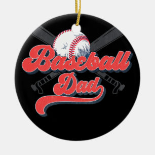 Mannen Baseball Papa voor Mannen Proud Baseball Pa Keramisch Ornament