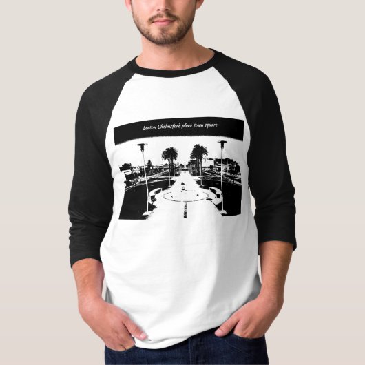 Mannen Basic 3/4 Sleeve Raglan T-Shirt (Voorkant)