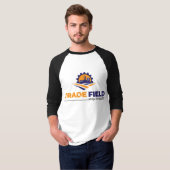 Mannen Basic 3/4 Sleeve Raglan T-Shirt (Voorkant volledig)