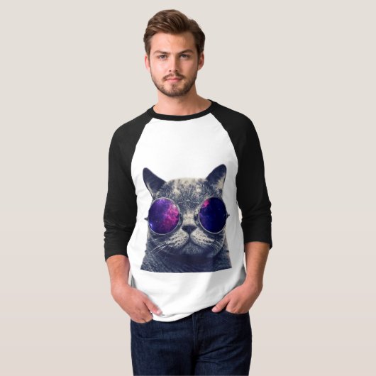 Mannen Basic 3/4 Sleeve Raglan T-Shirt (Voorkant volledig)