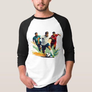Mannen Basic 3/4 Sleeve Raglan T-Shirt