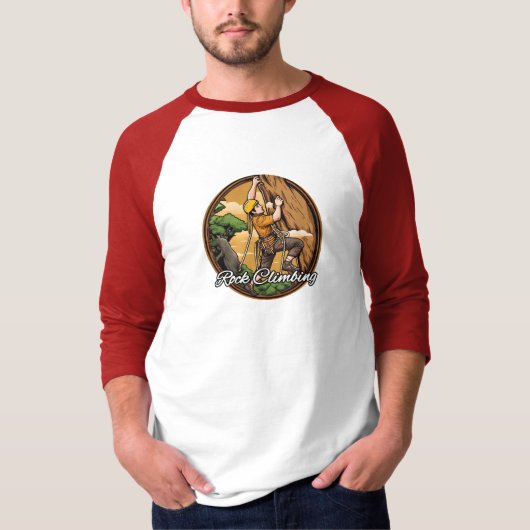 Mannen Basic 3/4 Sleeve Raglan T-Shirt (Voorkant)
