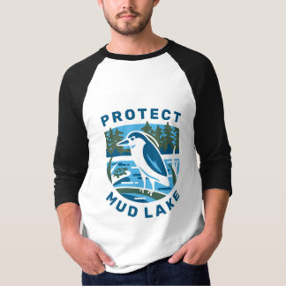 Mannen Basic 3/4 Sleeve Raglan T-Shirt blue logo