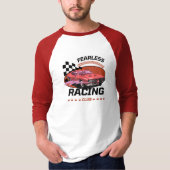Mannen Basic 3/4 Sleeve Raglan T-shirt rood (Voorkant)
