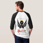 Mannen Basic 3/4 Sleeve Raglan T-Shirt White RushC (Achterkant volledig)