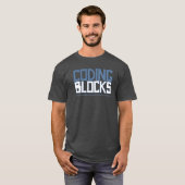 Mannen Basic Dark T - Coding Blocks Block Logo T-shirt (Voorkant volledig)