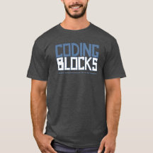Mannen Basic Dark T - Coding Blocks Block Logo