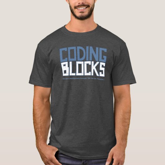 Mannen Basic Dark T - Coding Blocks Block Logo T-shirt (Voorkant)