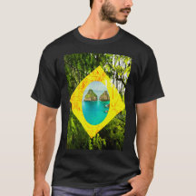 Mannen Basic Dark T-Shirt BRAZIL