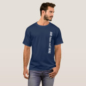Mannen Basic Dark T-Shirts Custom Sjabloon Navy Bl (Voorkant volledig)