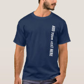 Mannen Basic Dark T-Shirts Custom Sjabloon Navy Bl (Voorkant)