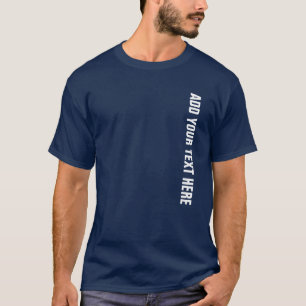 Mannen Basic Dark T-Shirts Custom Sjabloon Navy Bl