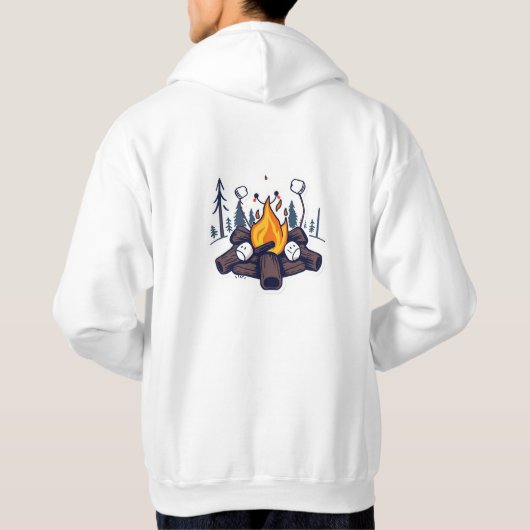 Mannen Basic Hooded Sweatshirt – Comfortabele Cust (Achterkant)