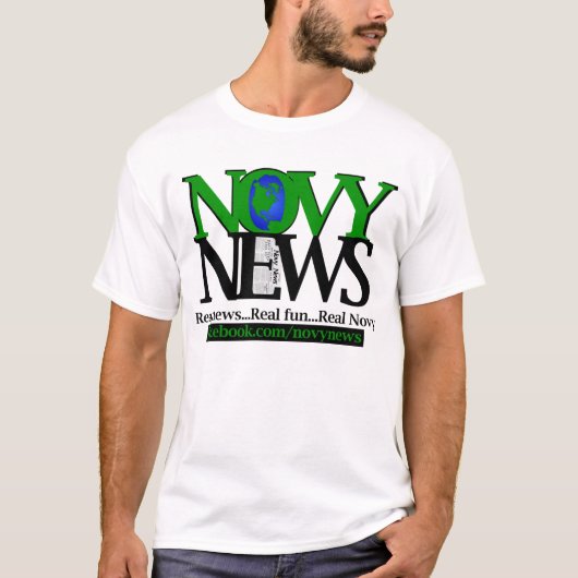 Mannen Basic Novy News T-shirt (Voorkant)