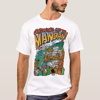 Mannen Basic "Opgroeien in Mandan" T-shirt