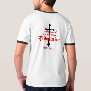 Mannen Basic Ringer T-Shirt John 16:33