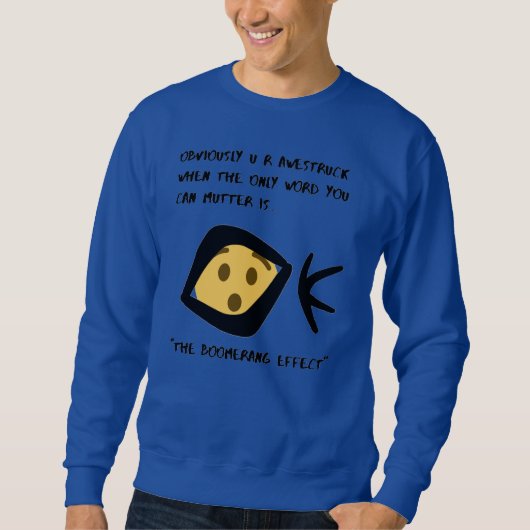 Mannen Basic Sweatshirt Boomeranged (Voorkant)