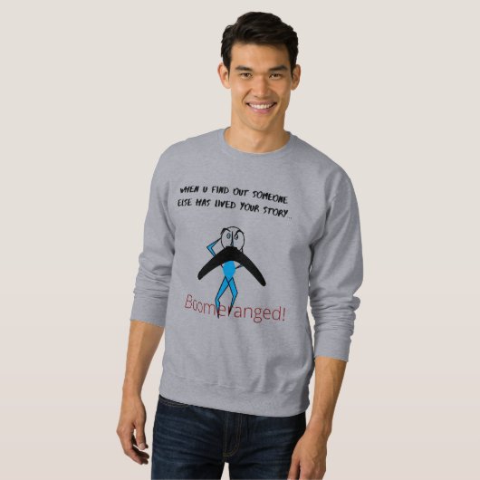 Mannen Basic Sweatshirt Boomeranged (Voorkant volledig)