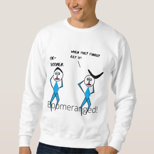 Mannen Basic Sweatshirt Boomeranged (Voorkant)