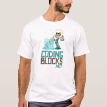Mannen Basic T - Codeblokken Verticale Logo
