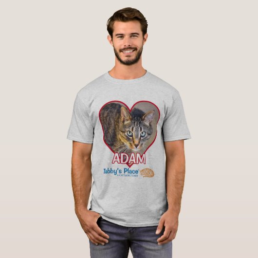 Mannen Basic T-Shirt - Adam (Voorkant volledig)